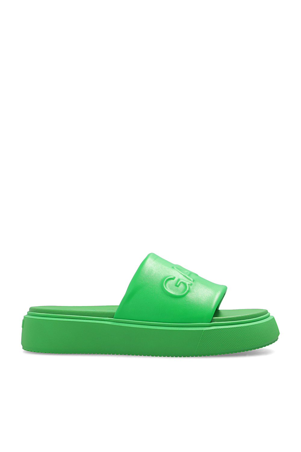 Lime green gucci online slides